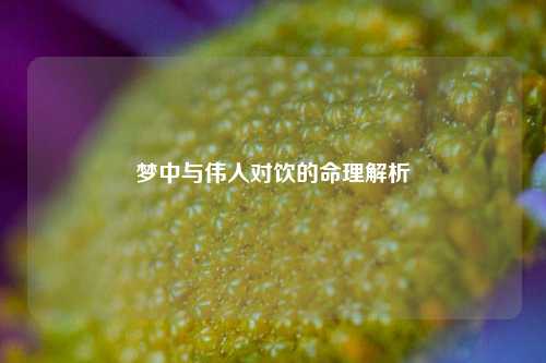 梦中与伟人对饮的命理解析